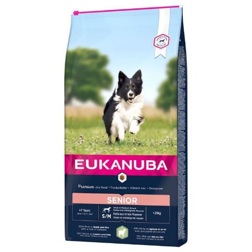 E21390 Euk Dog Senior Small Medium Breed Lamb Rice 12 kg paveikslėlis