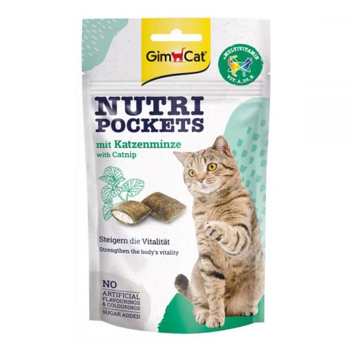 02.400723 GIMCAT NUTRI POCKETS WITH CATNIP&MULTIVITAMIN 60GR skanėstai katėms paveikslėlis