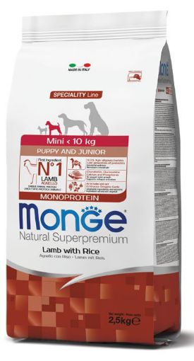 M11525 Monge Dry Dog Spec. Line - Mini Puppy Lamb & rice 2,5 kg paveikslėlis