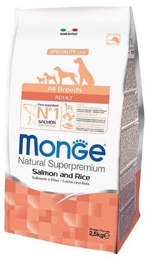 M11297 Monge Dry Dog Spec. Line - All Breeds Adult Salmon & rice 2,5 kg paveikslėlis