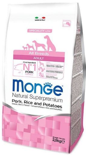 M11105 Monge Dry Dog Spec. Line - All Breeds Adult Pork, rice & potatoes 2,5 kg paveikslėlis