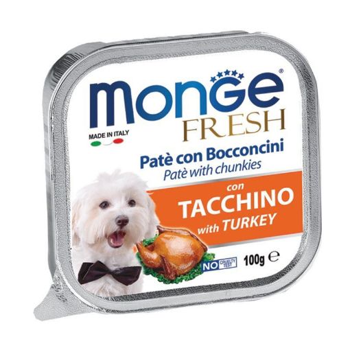 M13024 Monge Fresh - Wet Dog Alu Pate & chunkies Turkey 100 g paveikslėlis