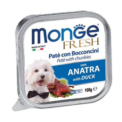 M13048 Monge Fresh - Wet Dog Alu Pate & chunkies duck 100 g paveikslėlis