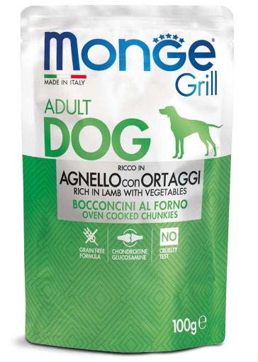 M13161 Monge GRILL- Dog Pouches LAMB & VEGETABLES 100 g paveikslėlis