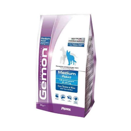 G86098 GEMON - Dry Dog Medium Adult tuna & rice 3 kg paveikslėlis