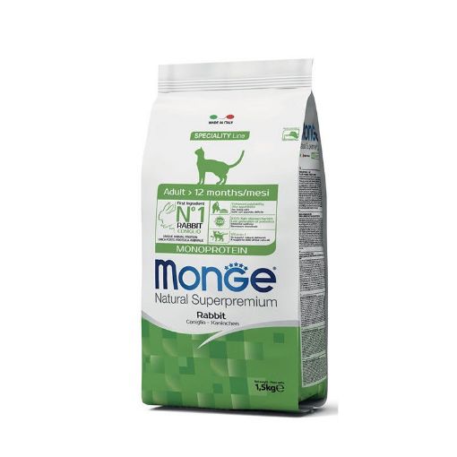 M11945 Monge Dry Cat Adult Rabbit monoprotein 1,5 kg paveikslėlis