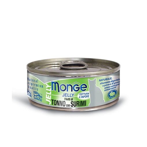 M07009 Monge Jelly - Wet Cat Yellowfin tuna in jelly with surimi 80 g paveikslėlis