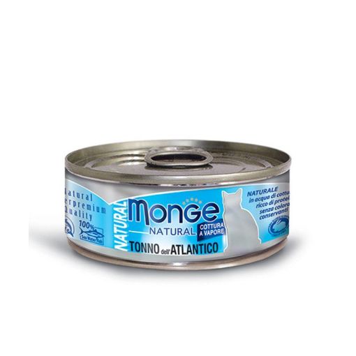 M07214 Monge Natural - Wet Cat Cans Atlantic tuna 80 g paveikslėlis