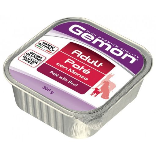 G00414 GEMON - Wet Dog Pate Adult beef 150 g paveikslėlis