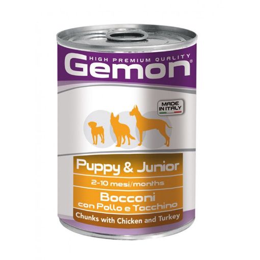 G87866 GEMON - Wet Dog Chunks junior chicken & turkey 415 g paveikslėlis