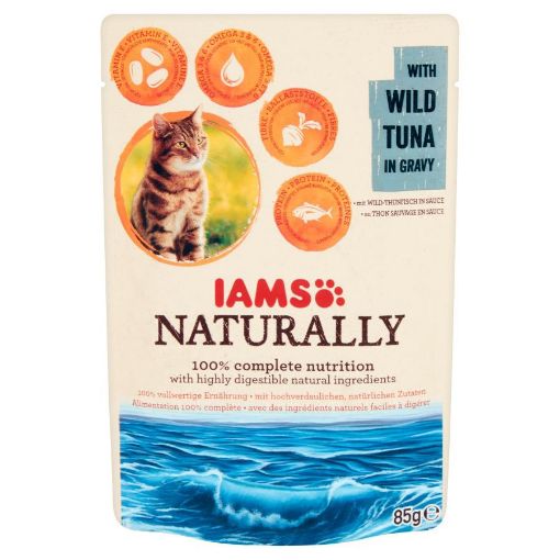 I35236 IAMS Naturally Adult Cat Wild Tuna 85g paveikslėlis