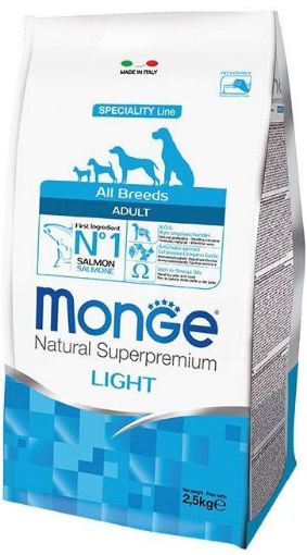 M11228 Monge Dry Dog Spec. Line - All Breeds Adult LIGHT Salmon & rice 2,5 kg paveikslėlis