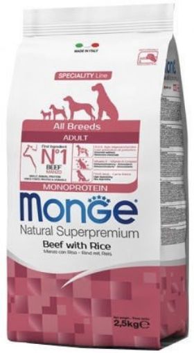 M04947 Monge Dry Dog Spec. Line - All Breeds Adult Beef & Rice 2.5 kg paveikslėlis