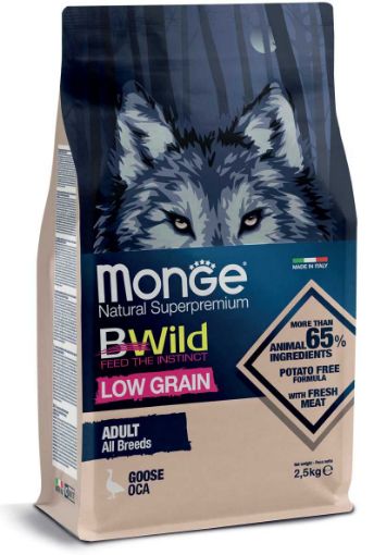 M12102 Monge Dry Dog BWILD - All Breeds Adult Goose (žąsiena) 2.5 kg paveikslėlis