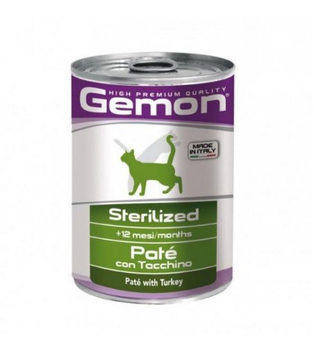 G99954 GEMON - Wet Cat Pate Sterilized turkey 400 g paveikslėlis