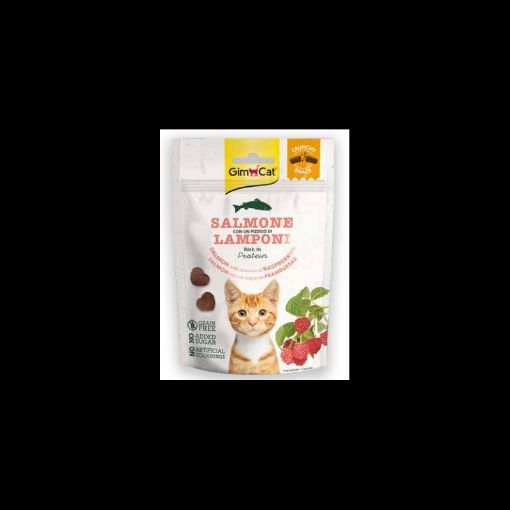 02.420745 Gimcat Crunchy Snacks Salmon/Raspberry 50g traškūs skanėstai lašišos/avietės paveikslėlis