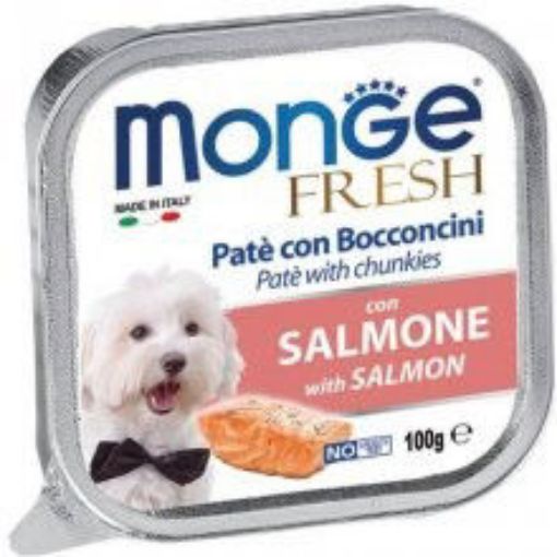 M13086 Monge Fresh - Wet Dog Alu Pate & chunkies salmon 100 g paveikslėlis