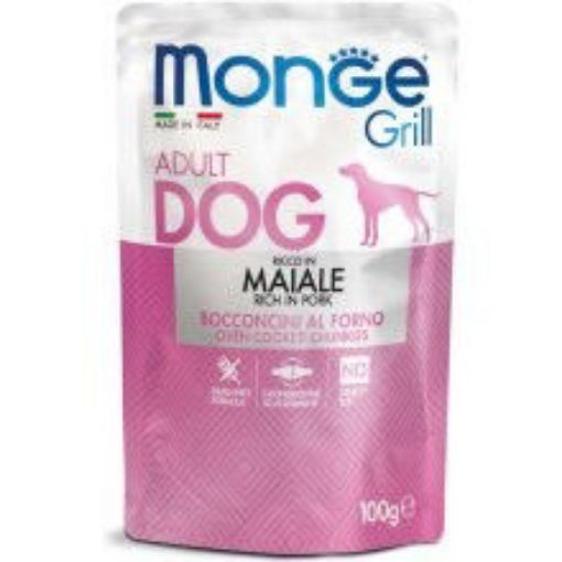 M13147 Monge GRILL- Dog Pouches PORK 100 g paveikslėlis