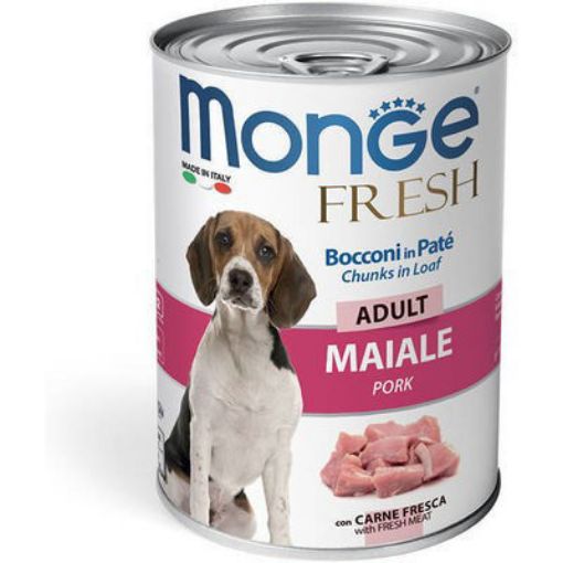 M14465 Monge Fresh - Wet ADULT Dog Cans Pate & chunkies Pork 400 g paveikslėlis