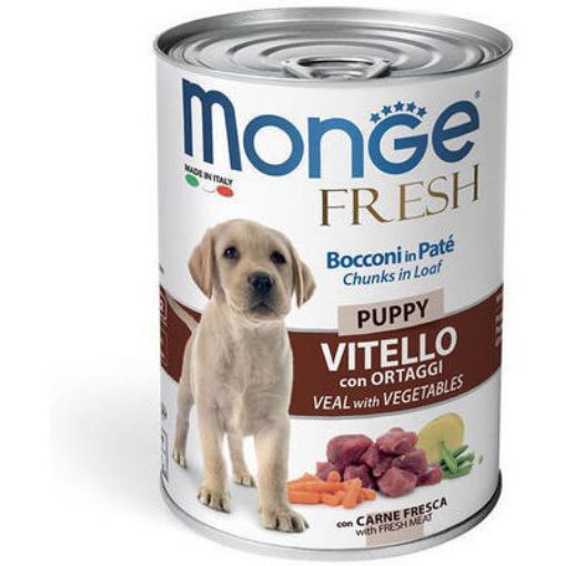 M14441 Monge Fresh - Wet PUPPY Cans Pate & chunkies Veal&vegetables 400 g paveikslėlis