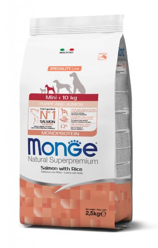 M11051 Monge Dry Dog Spec. Line Monopr. - Mini Puppy Salmon & rice 2,5 kg paveikslėlis