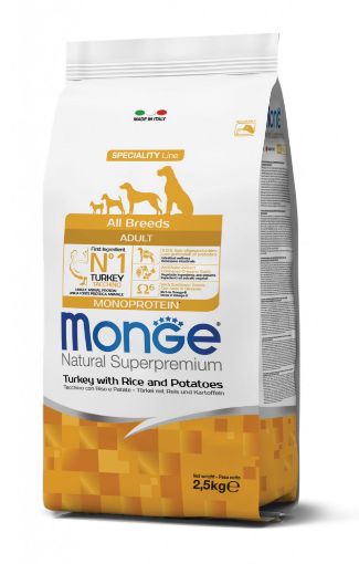 M11389 Monge Dry Dog Spec. Line Monopr. - All Breeds Adult Turkey, rice & potatoes 2,5 kg paveikslėlis