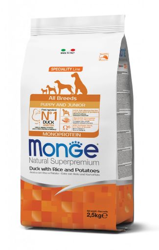 M11037 Monge Dry Dog Spec. Line Monopr. - All Breeds Puppy Duck, rice & potatoes 2,5 kg paveikslėlis