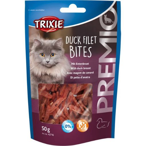 3.4_42716 TRIXIE PREMIO Duck Filet Bites, skanėstas katėms 50 g (pak.6) paveikslėlis