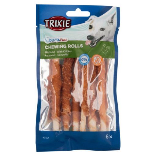 1.7_31326 TRIXIE Denta Fun Chicken Chewing Rolls, 28 cm, 3 vnt.-250 g (pak.6) paveikslėlis