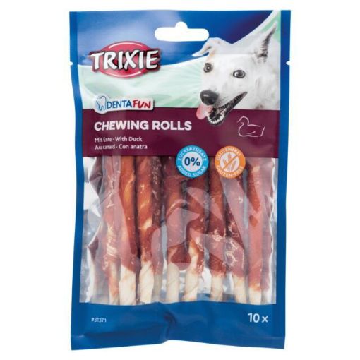 1.7_31371 TRIXIE Denta Fun Duck Chewing Rolls, 12 cm, 10 vnt.-80 g (pak.6) paveikslėlis