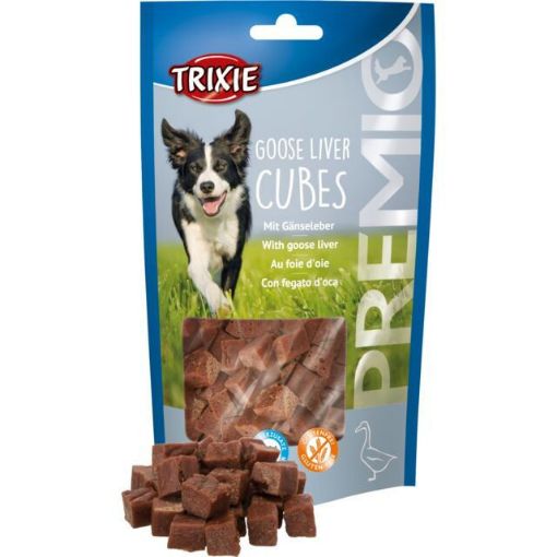 1.7_31867 TRIXIE PREMIO Goose Liver Cubes, 100 g (pak.6) paveikslėlis