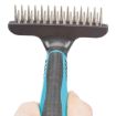 2.2_23783 TRIXIE Grėblys ilgaplaukiams, 2 eilės tankių dantų, plastm.-metal., 10x15 cm (pak.3) paveikslėlis