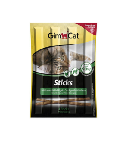 02.420523 GIMCAT STICKS LAMB & POULTRY, 4 vnt GRAIN FREE paveikslėlis