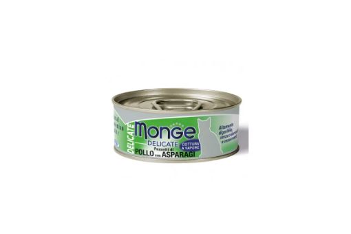 M07320 Monge Delicate - Wet Cat Chicken with asparagus 80 g paveikslėlis