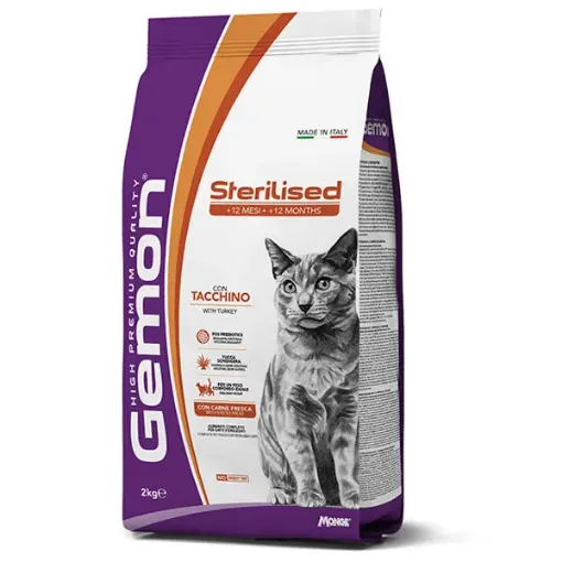 G97172 GEMON - Dry Cat Sterilized turkey 2 kg paveikslėlis