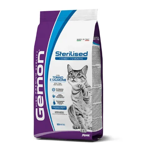 G97165 GEMON - Dry Cat Sterilized tuna/salmon 2 kg paveikslėlis