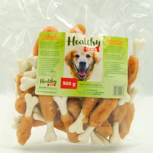 H42183 NS-119 HEALTHY SNACK Vištienos šlaunelė, kalcio kauliukas su vištiena 500g (pak. 20) paveikslėlis