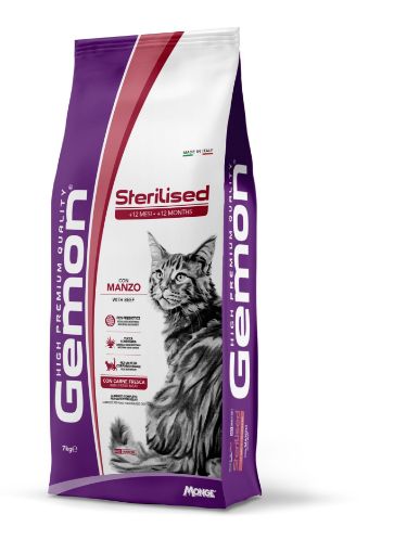 G97271 GEMON - Dry Cat Sterilized Beef & rice 7 kg paveikslėlis