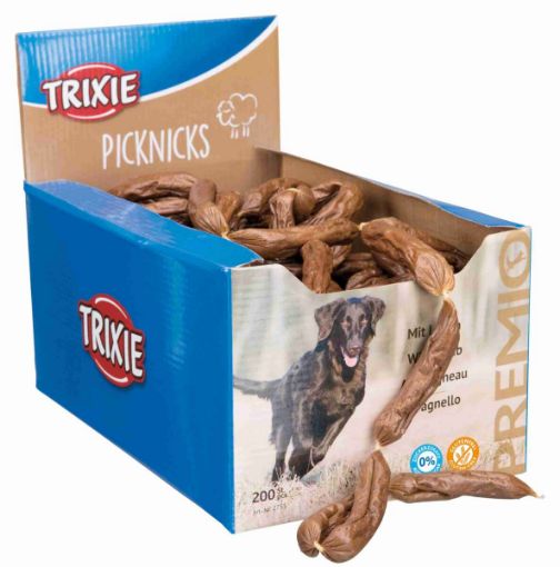 1.7_2755 TRIXIE PREMIO Picknicks, ėrienos dešrelės, 8 cm, 8 g (pak.200) paveikslėlis