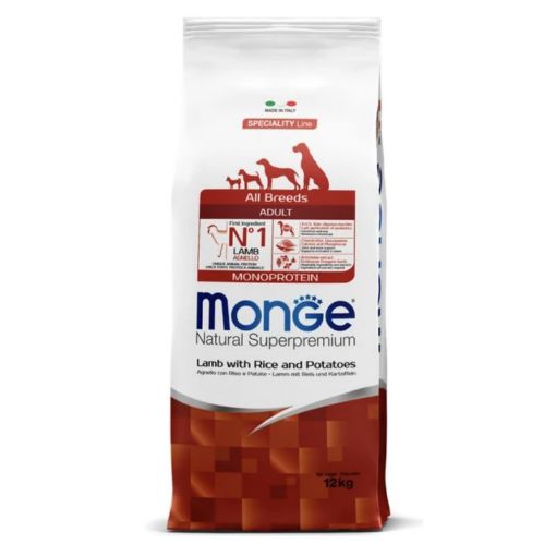 M11327 Monge Dry Dog Spec. Line - All Breeds Adult Lamb, rice & potatoes 12 kg paveikslėlis