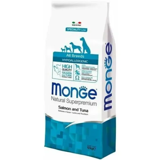 M11174 Monge Dry Dog Spec. Line - All Breeds Adult Hypoallergenic Salmon&Tuna 12 kg paveikslėlis