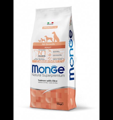 M11303 Monge Dry Dog Spec. Line - All Breeds Adult Salmon & rice 12 kg paveikslėlis