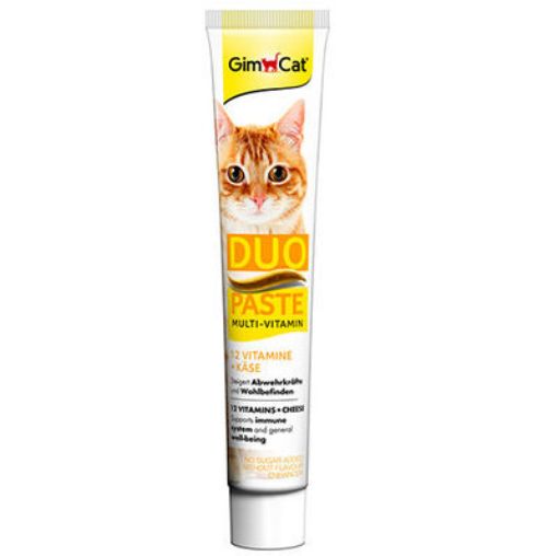 02.421902 GIMCAT MULTI-VITAMIN DUO PASTE 12 vit+cheese 50g pasta katėms (pak.10) paveikslėlis