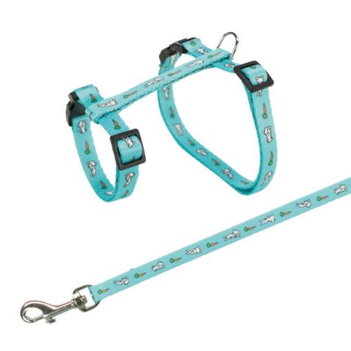 5.0_6263 TRIXIE Petnešos su pavadėliu triušiams, 25–44 cm/10 mm, 1.25 m (pak.4) paveikslėlis