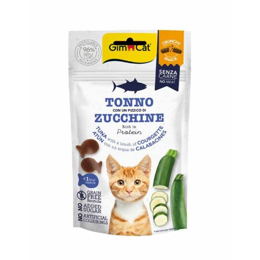 02.422350 Gimcat Crunchy Snacks Tuna & Courgette 50g traškūs skanėstai tunas/cukinija paveikslėlis