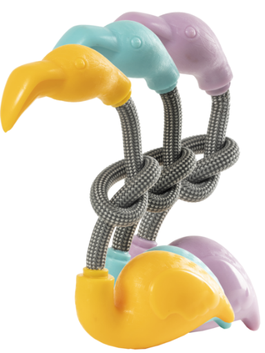 801036 Gimdog FLAMINGO įv. spalvų (pak.3) žaislas šuniui paveikslėlis