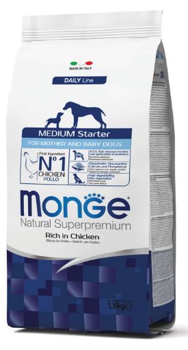 M11600 Monge Dry Dog Medium STARTER 1,5 kg paveikslėlis