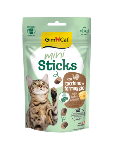 GIMCAT MINI STICKS WITH TURKEY & CHEESE 50 G paveikslėlis
