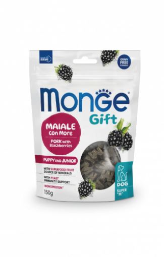 M85724 Monge GIFT Dog Super "M" Puppy&Junior Kiauliena/gervuogės 150 g (pak.10) paveikslėlis