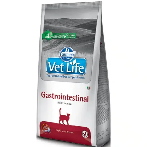 F25340 FARMINA VET LIFE - CAT Dry GASTRO INTESTINAL 2 kg (pak.4) paveikslėlis